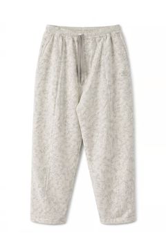 Batik-Dyed Layered Tuck Crescent Sweatpants | OATMEAL | タックスウェットパンツ