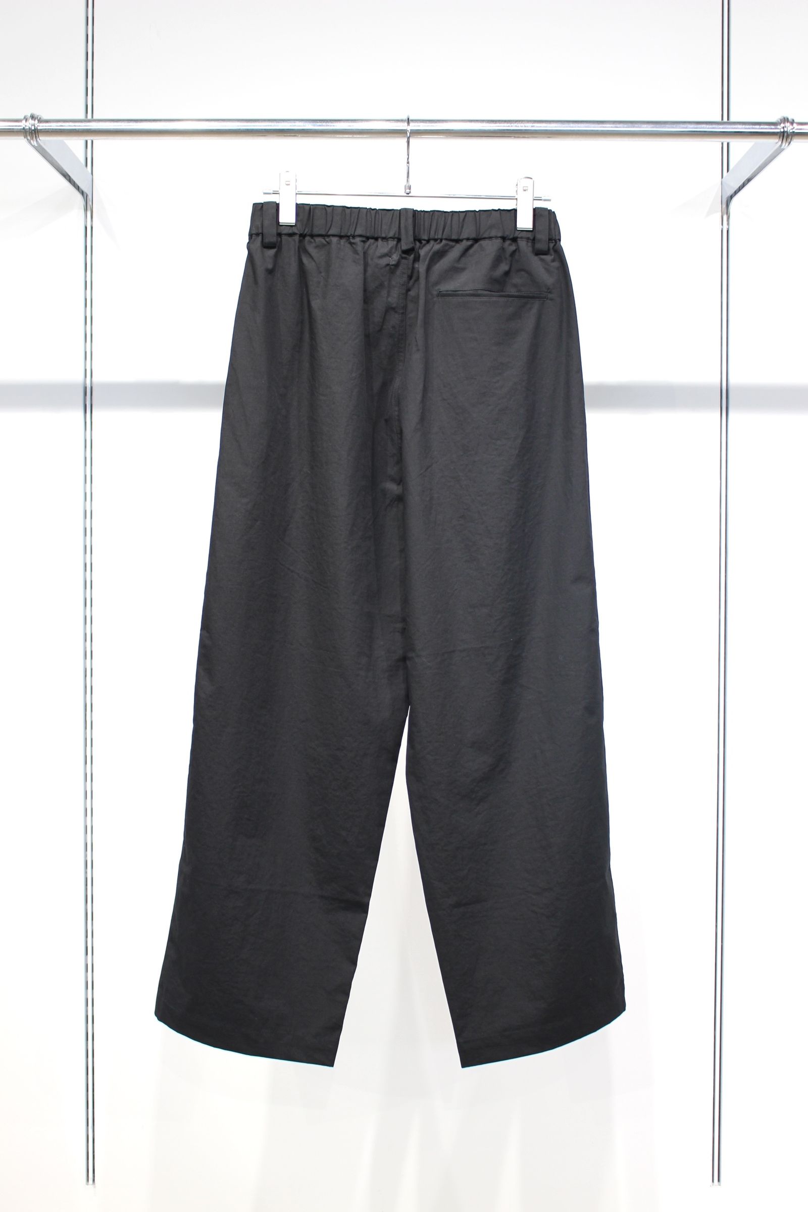 ORGANIC COTTON/LINEN CENTER SEAM PANTS | BLACK | イージーパンツ