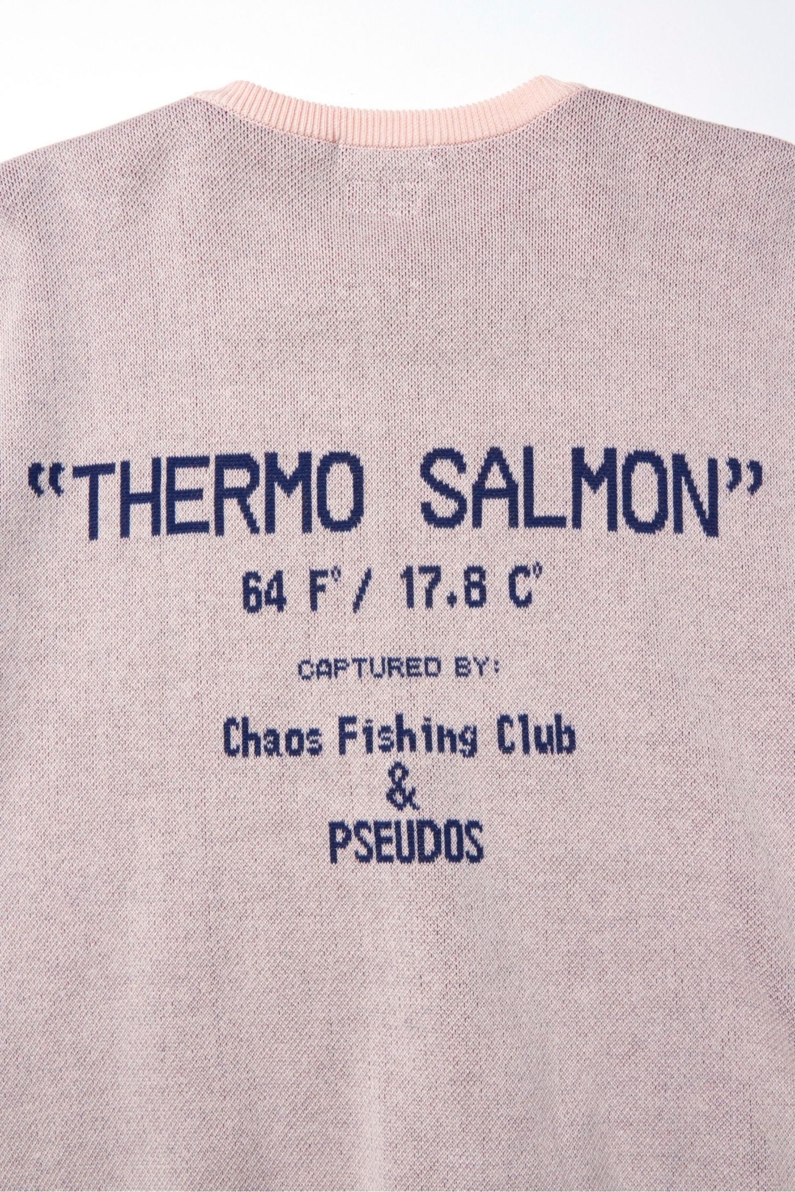 PSEUDOS - JACQUARD SWEATER LS / THERMO SALMON / CHAOS FISHING CLUB