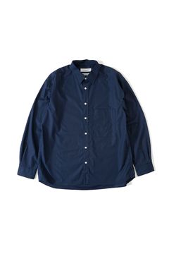 T.M. REGULAR COLLAR L/S SHIRT/NAVY