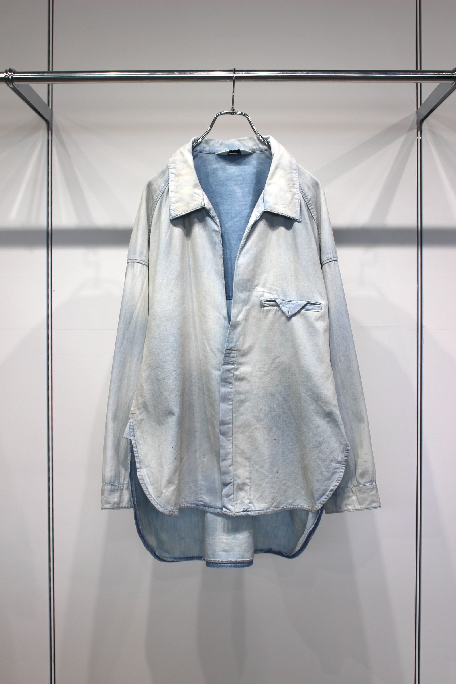 [ラスト1点] AGING CHAMBRAY LONG SHIRT | INDIGO | シャンブレーシャツ