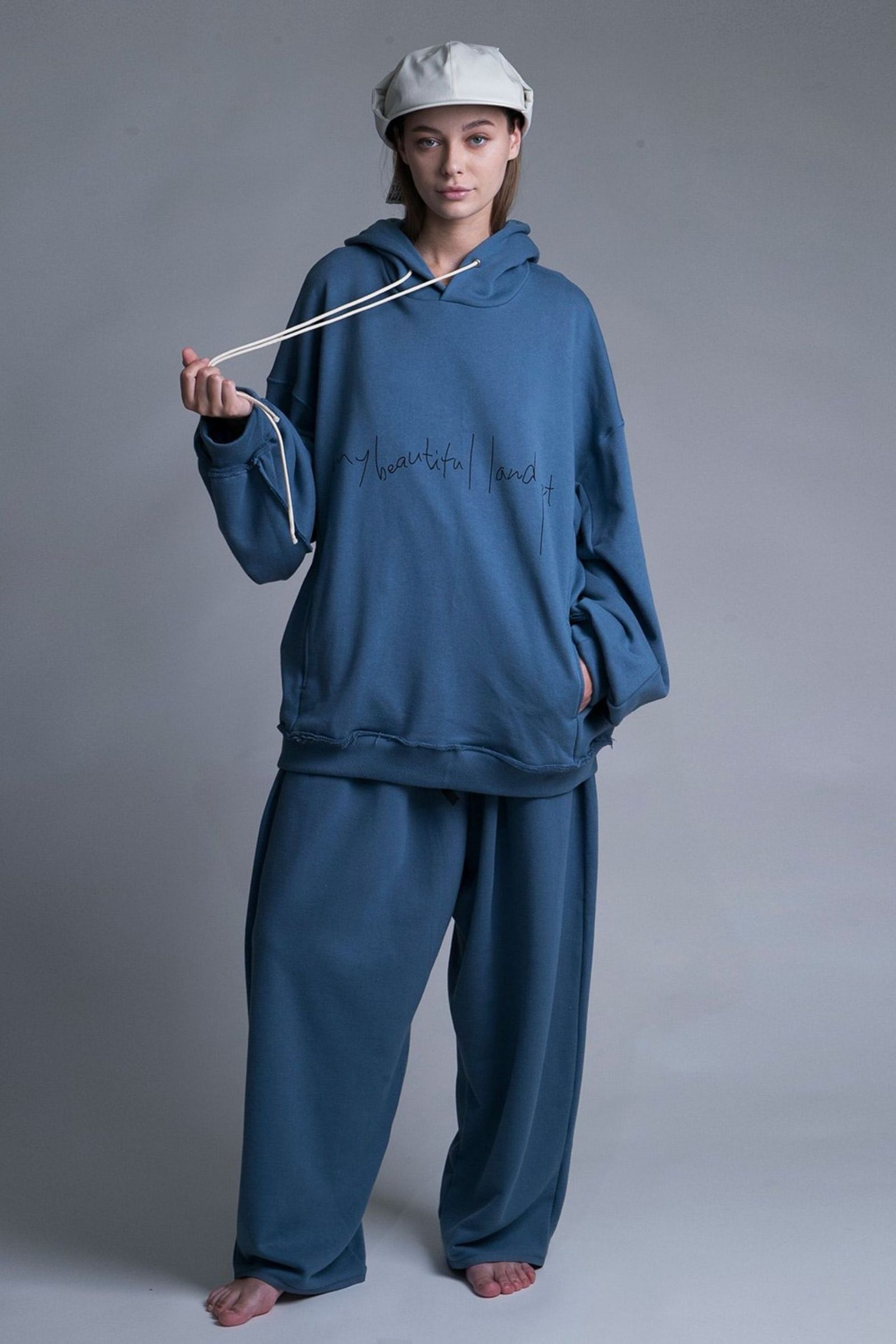 URAKE SWEAT HOODIE/BLUE