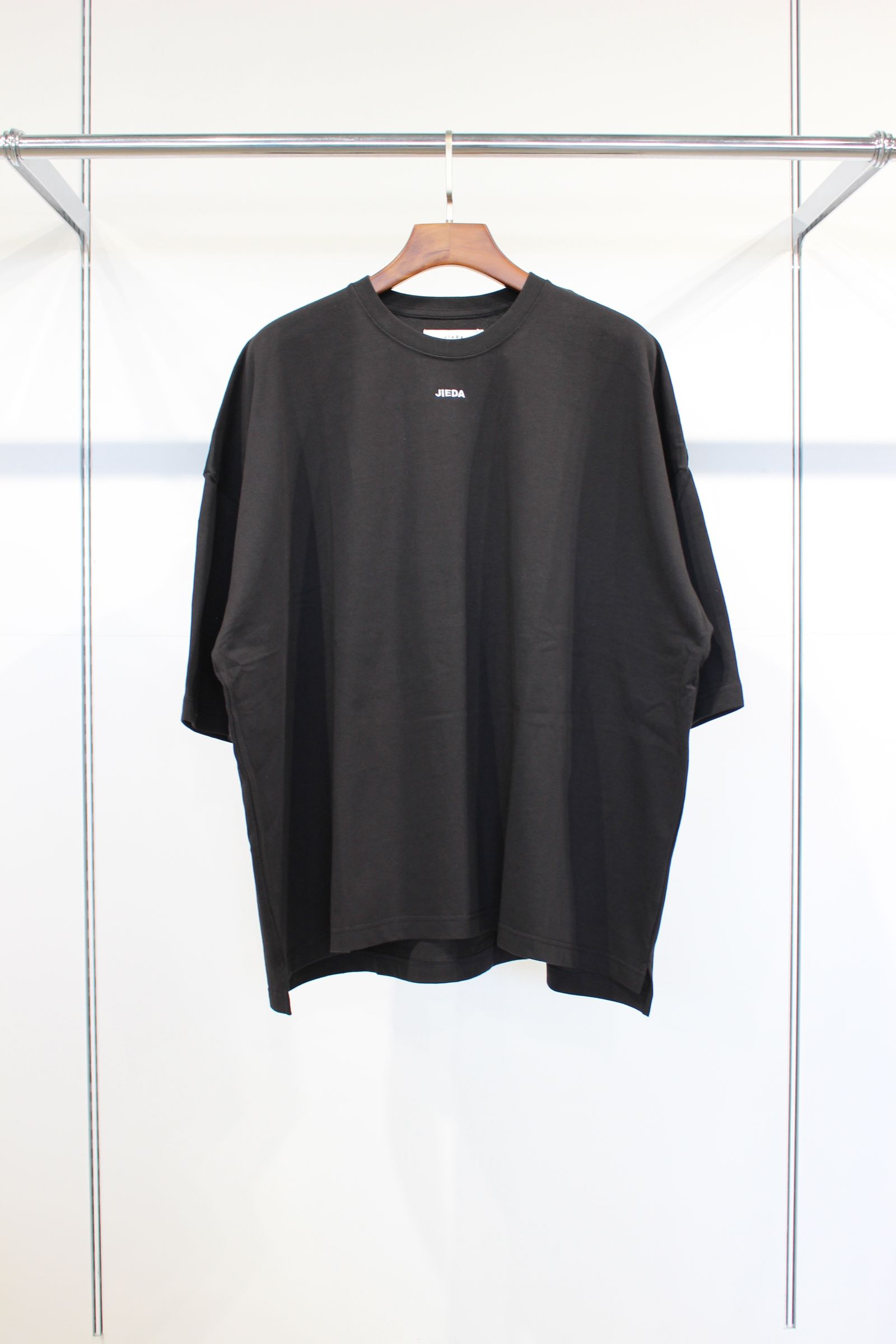 JIEDA EMBROIDERY OVERSIZED TEE/オーバーサイズTシャツ/ブラック