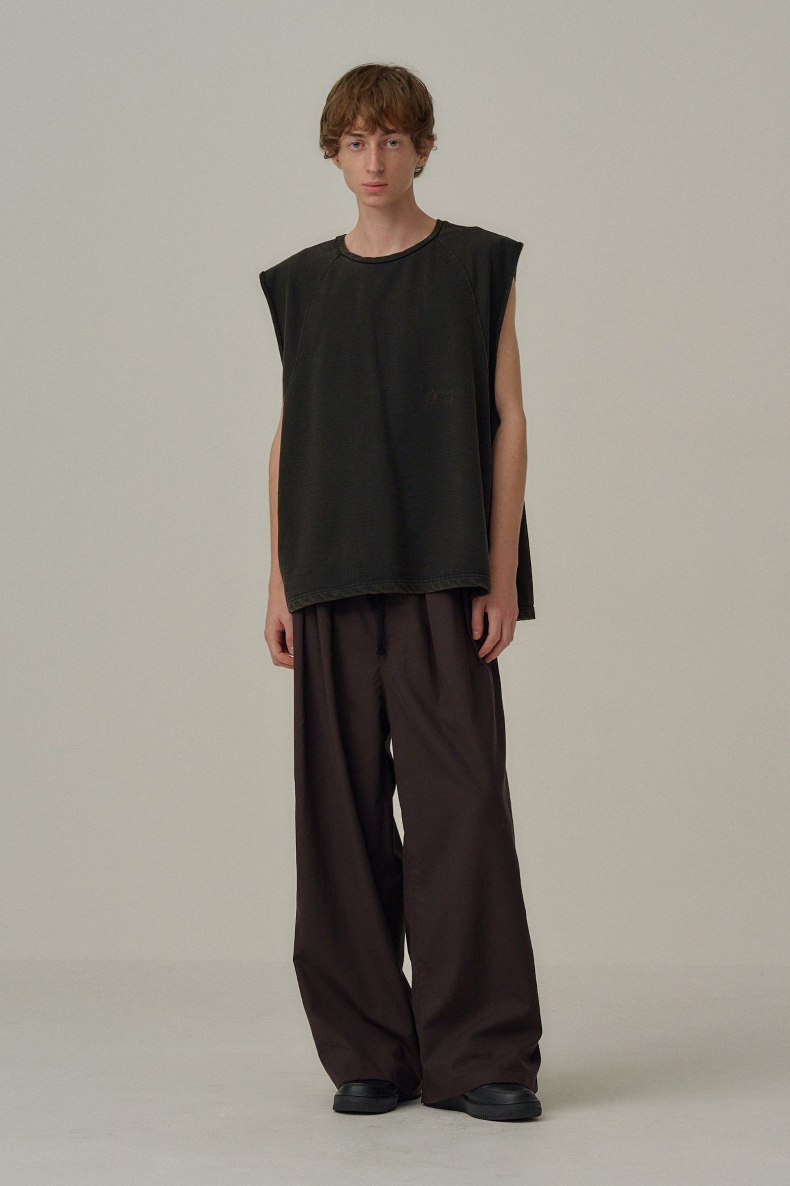 FADED SLEEVELESS T-SHIRT | BLACK | カットソー