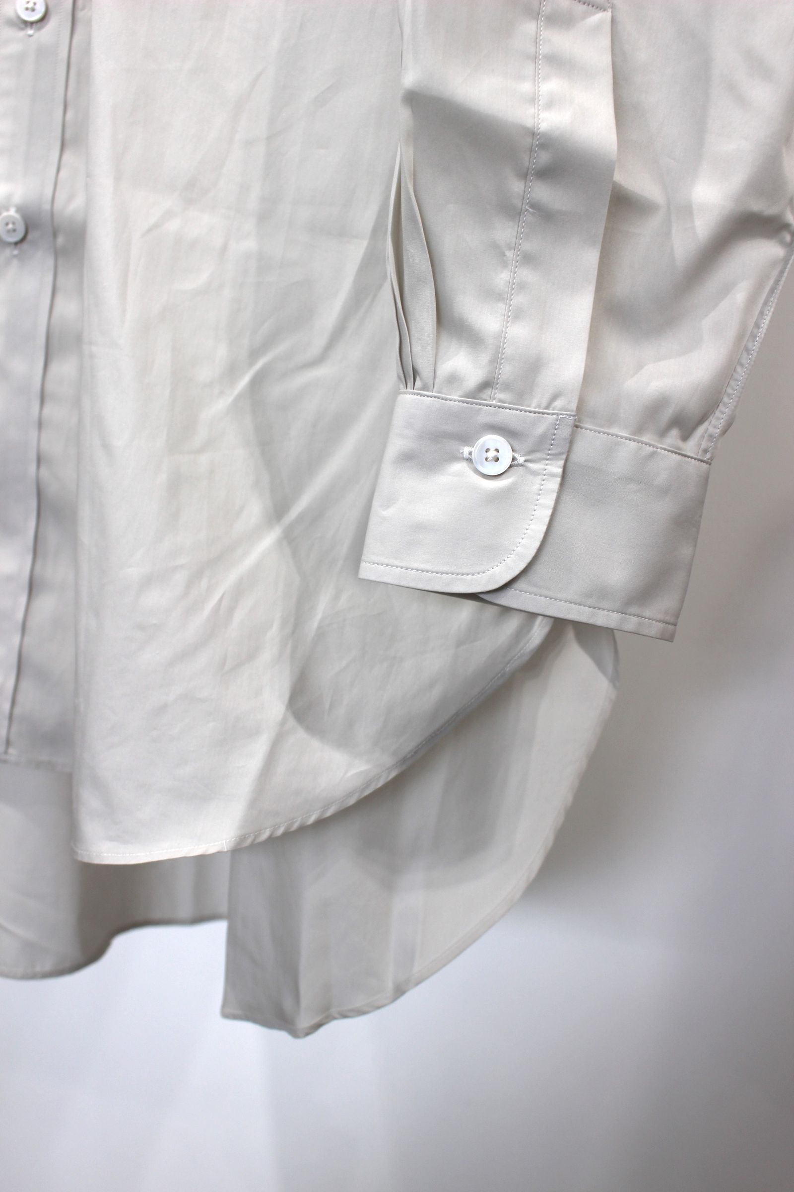 HYPER BIG 200/2 SUPIMA BROAD STAND COLLAR SHIRT/L.BEIGE