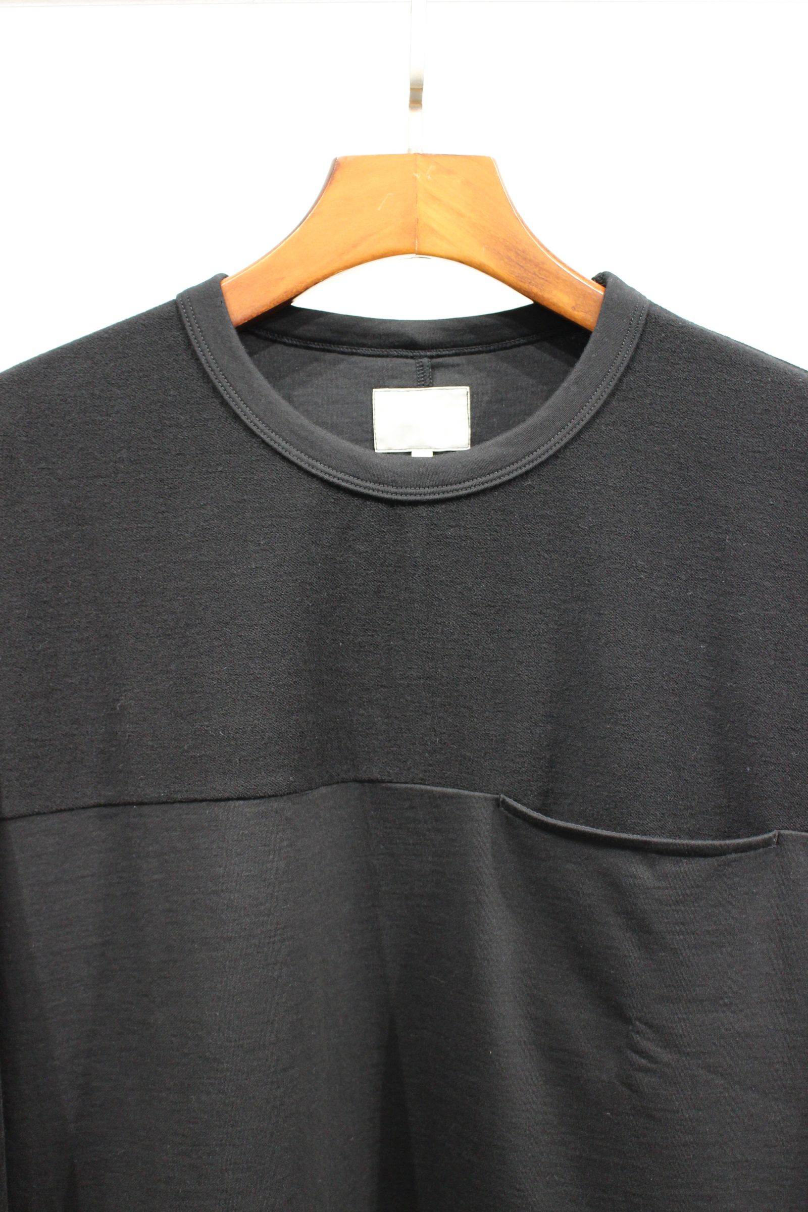 HIGH GAUGE FRENCH TERRY S/S TEE/BLACK