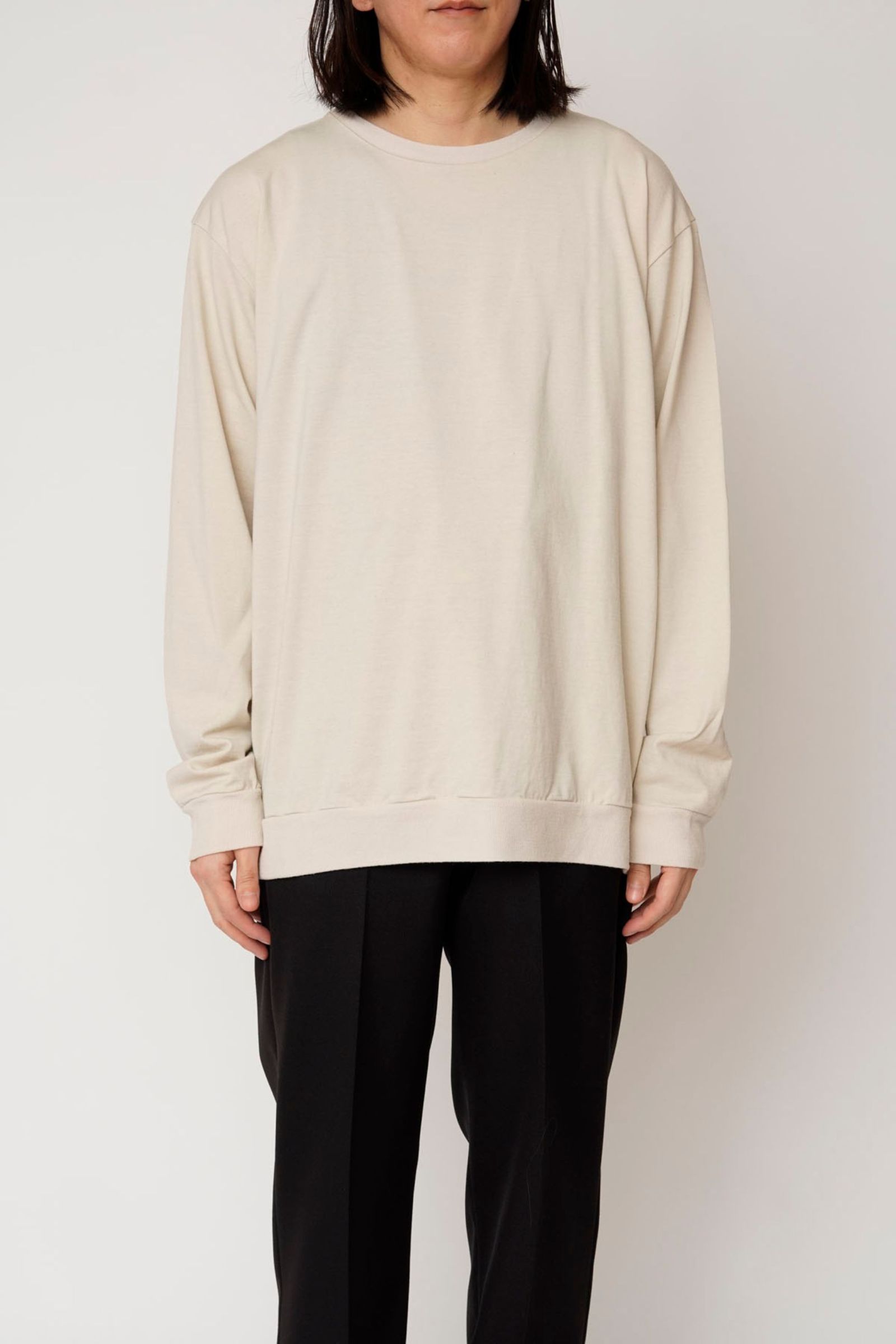 [ラスト1点] WOOL CREW NECK SWEAT SHIRT | IVORY | カットソー