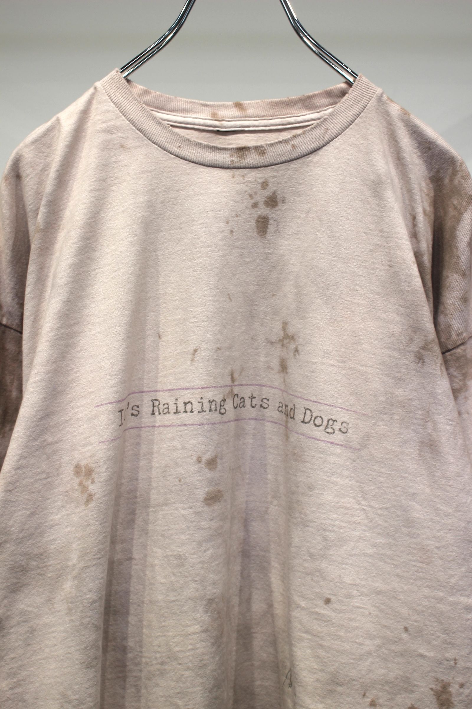 [ラスト1点] UNEVENNESS CATS AND DOGS LS | BLACK | カットソー