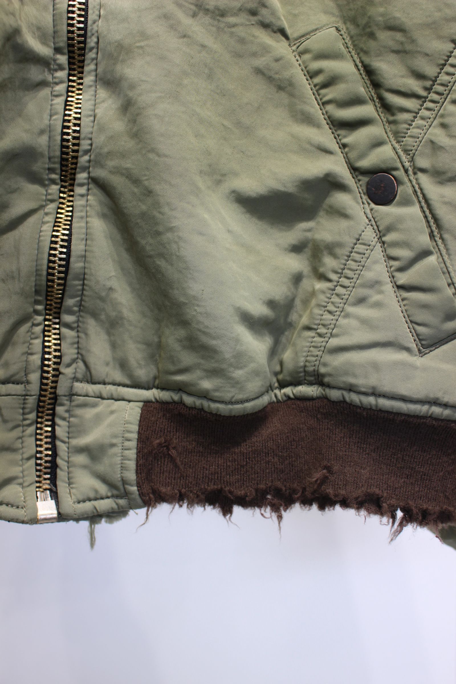 FADED BOMBER JACKET | KHAKI | ボンバージャケット