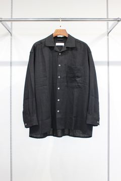 VICTOR L/S WIDE FIT SHIRTS/シャツ/BLACK