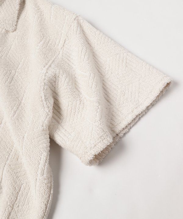 GEOMETRIC PILE S/S SHIRT | IVORY | シャツ