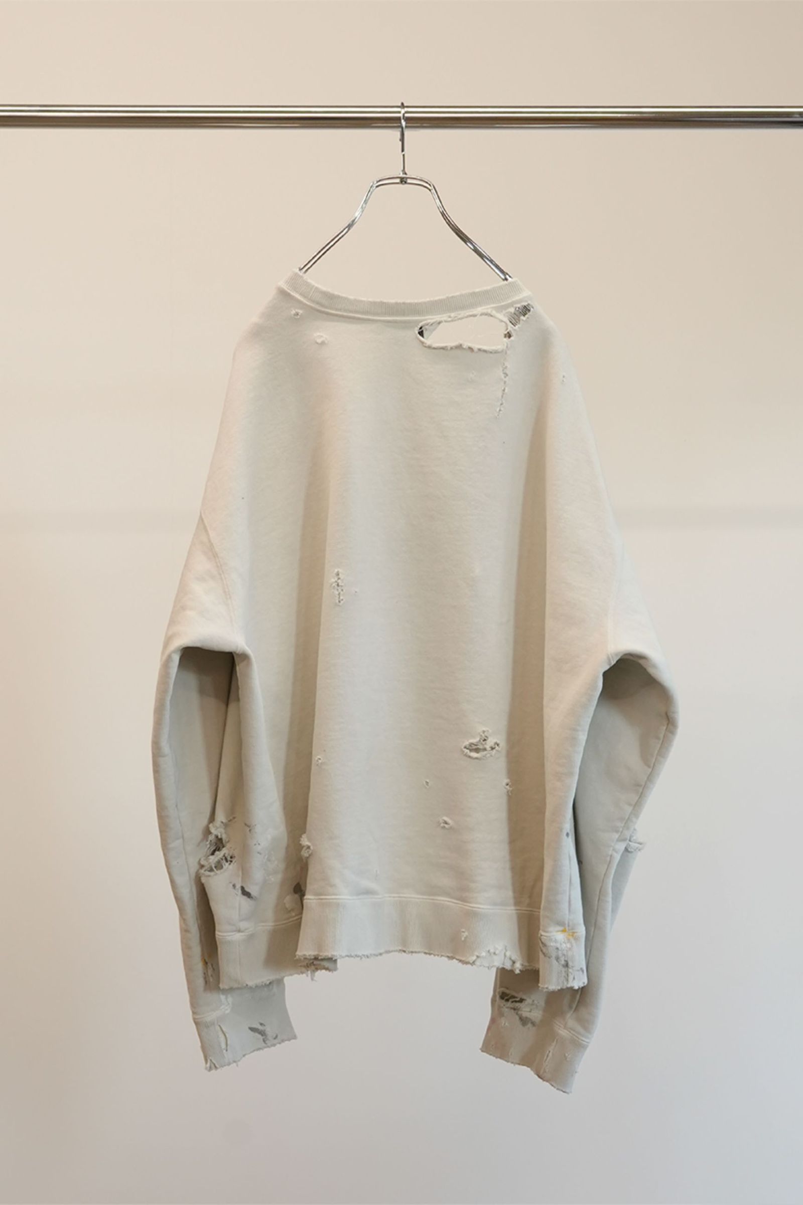 ANCELLM - [ラスト1点] HARD CRASH SWEAT SHIRT | BLACK