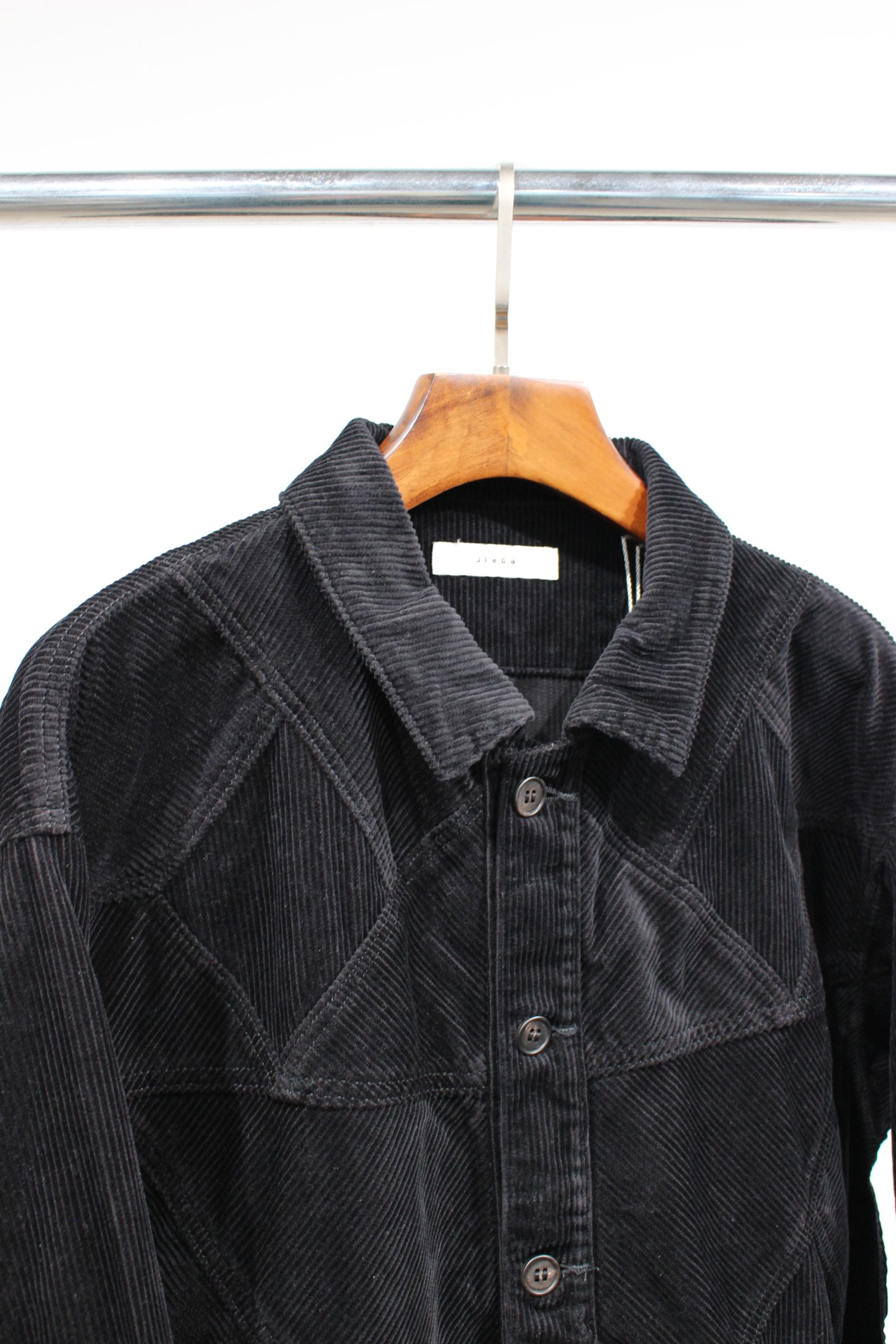 JieDa - PANEL CORDUROY JACKET/BLACK | NapsNote