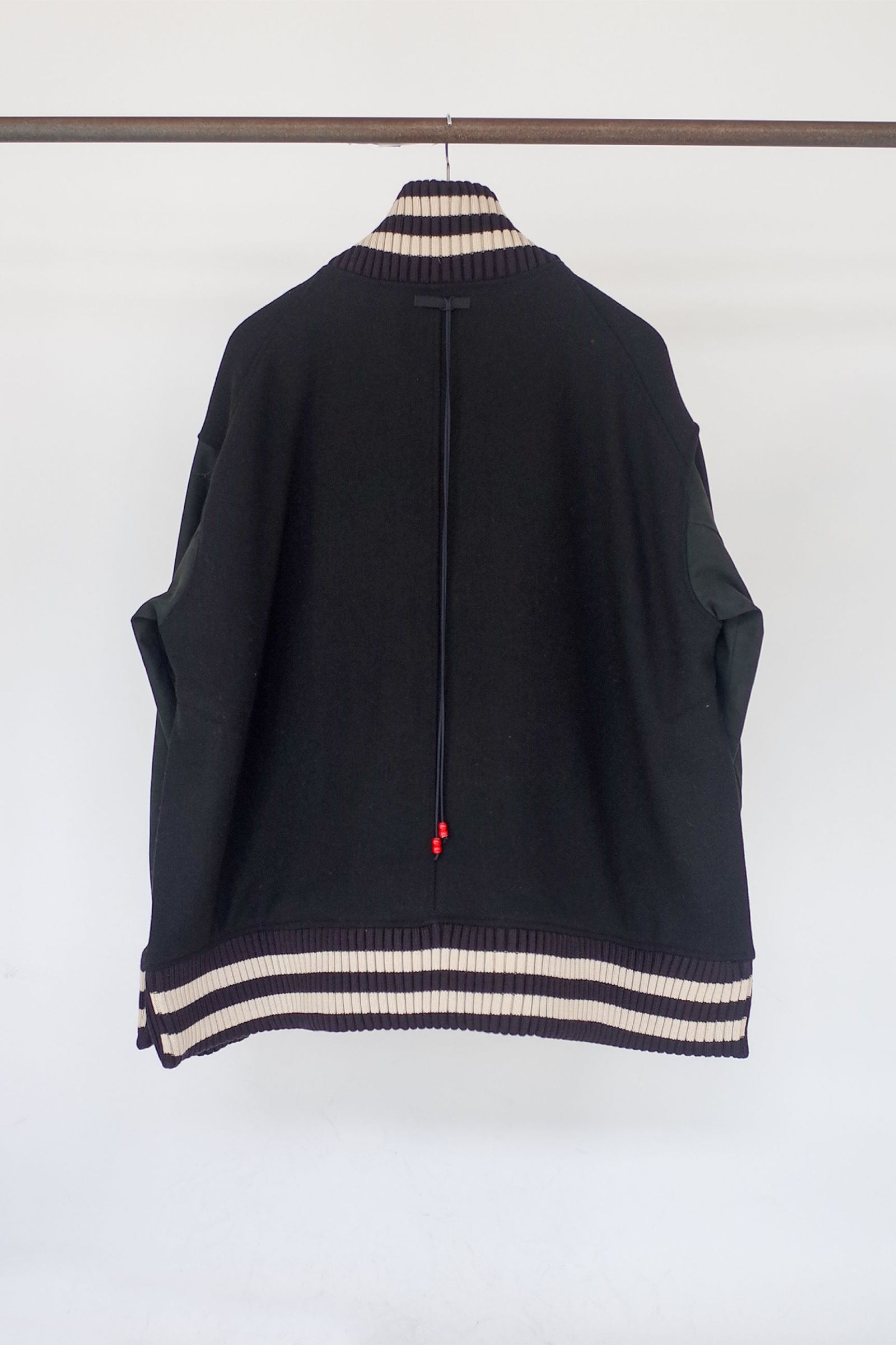 ANCELLM - [ラスト1点] SIDE SLIT VARSITY JACKET/BLACK | NapsNote