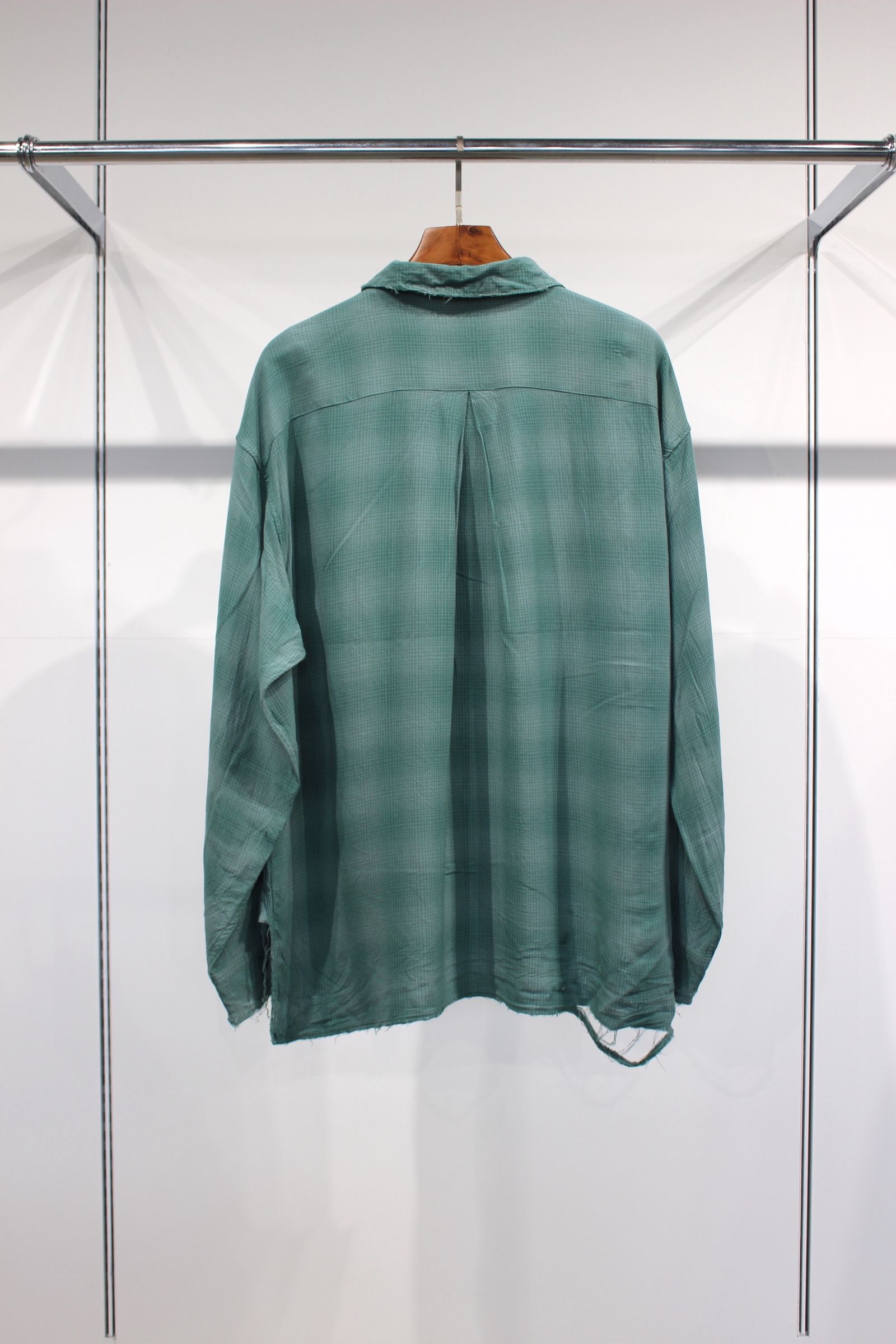 ANCELLM - RAYON CHECK SHIRT/GREEN | NapsNote