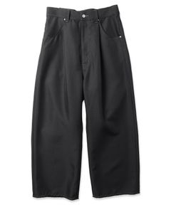 WIDE ONE TUCK STRAIGHT PANTS/ワイドストレートパンツ/ブラック