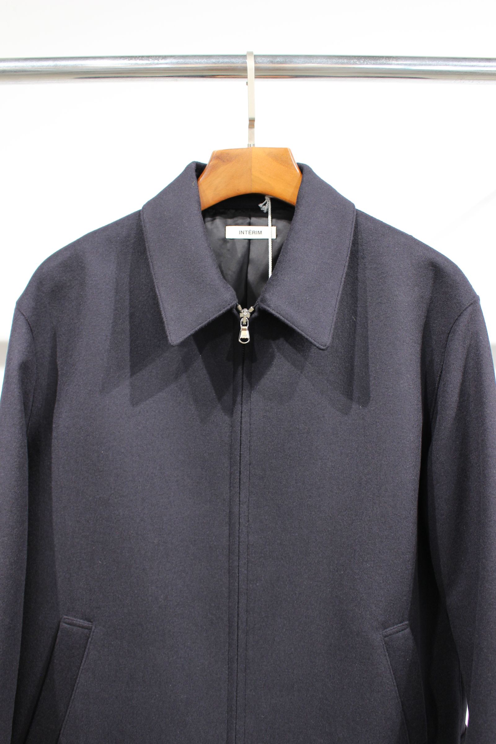 CASHMERE25 HARRINGTON JACKET/NAVY BLACK