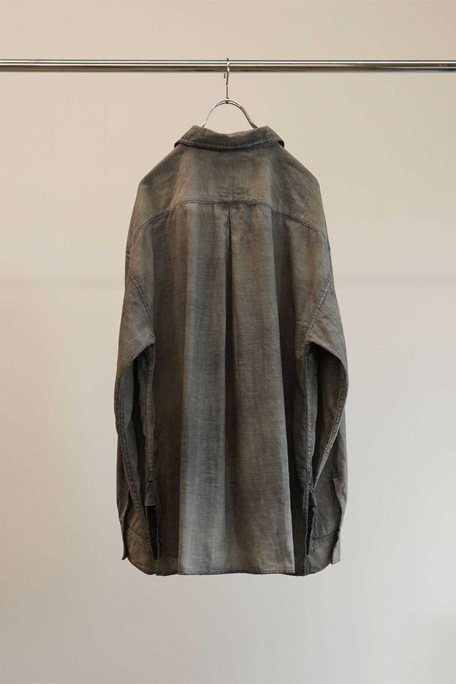 AGING CHAMBRAY SHIRT | BLACK | シャンブレーシャツ