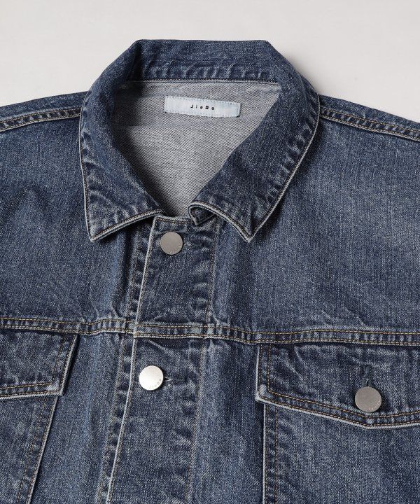 CUT OFF DENIM JACKET/INDIGO
