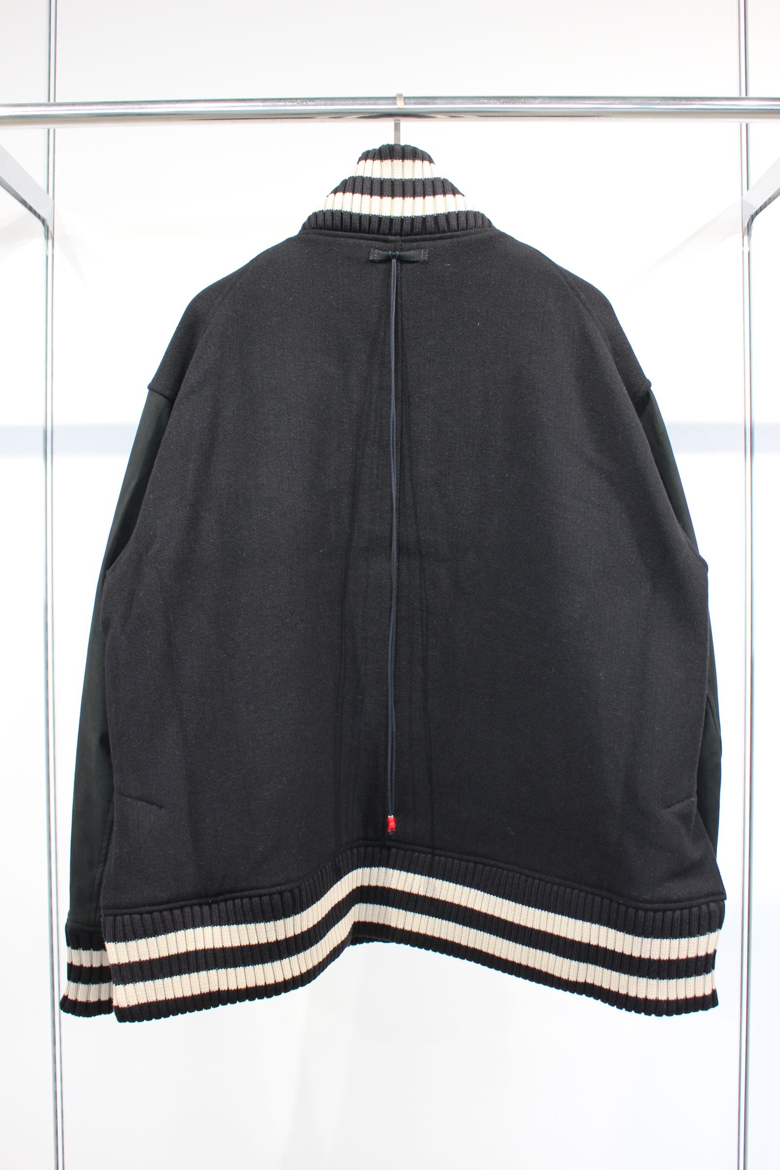 ANCELLM - [ラスト1点] SIDE SLIT VARSITY JACKET/BLACK | NapsNote