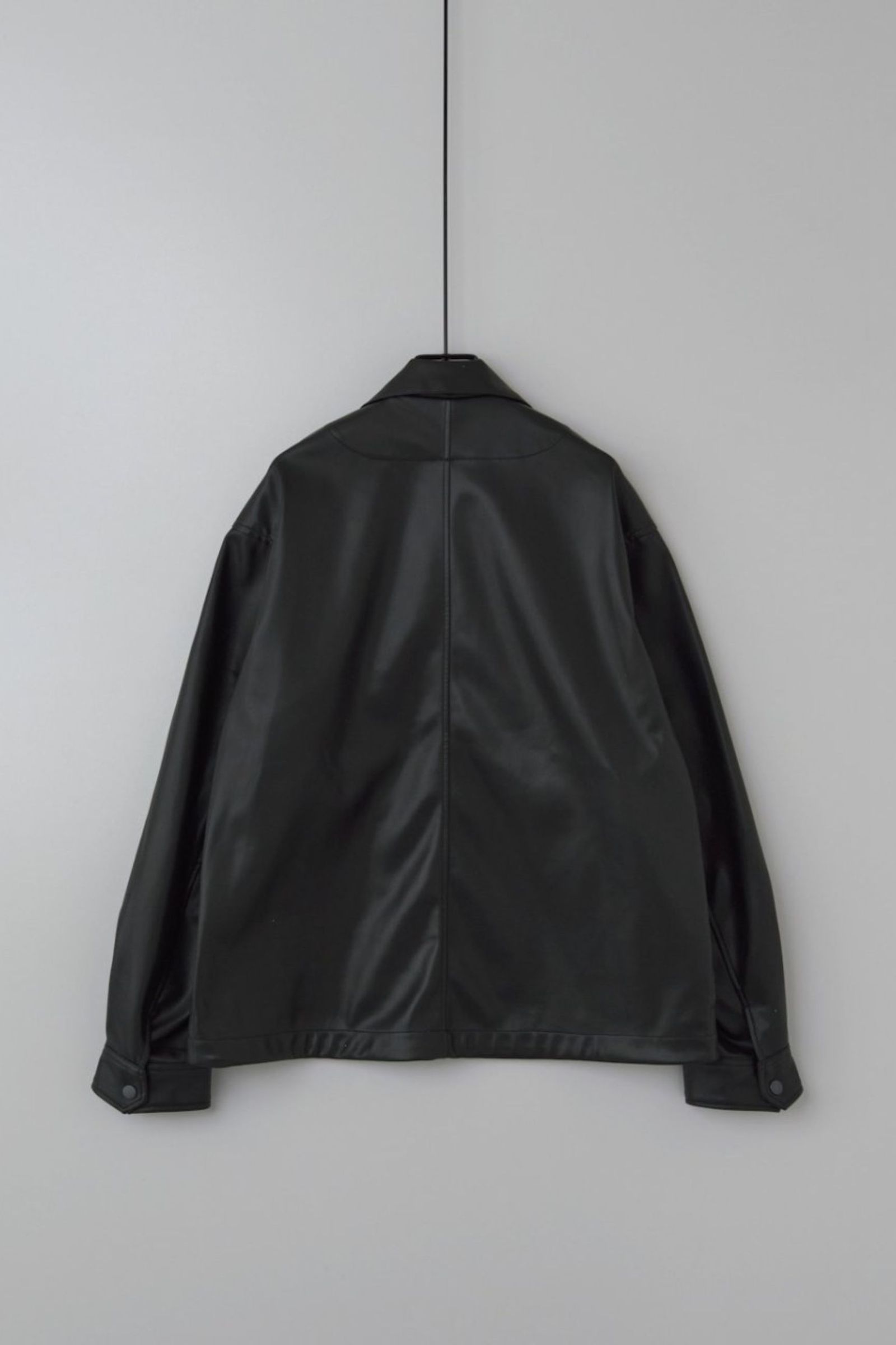 JENS SHORT BLOUSON "vegan leather" | BLACK | ブルゾン