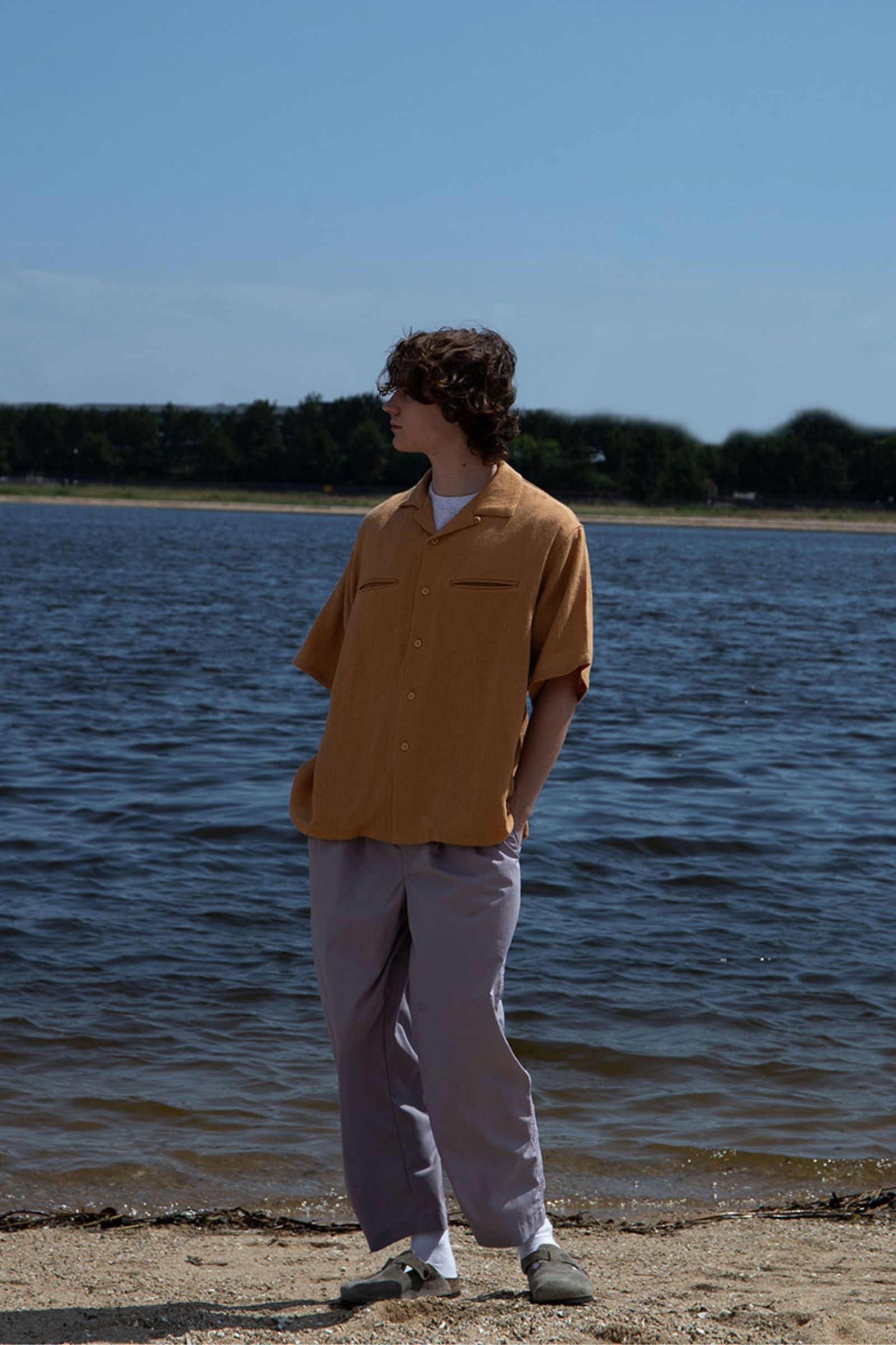 Linen Panama Shirts | INDIAN YELLOW | シャツ