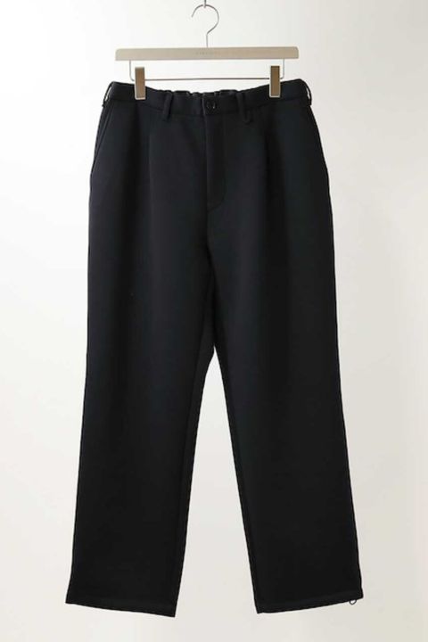 AIR DOUBLE-KNIT STRAIGHT PANTS | BLACK | 1タックパンツ