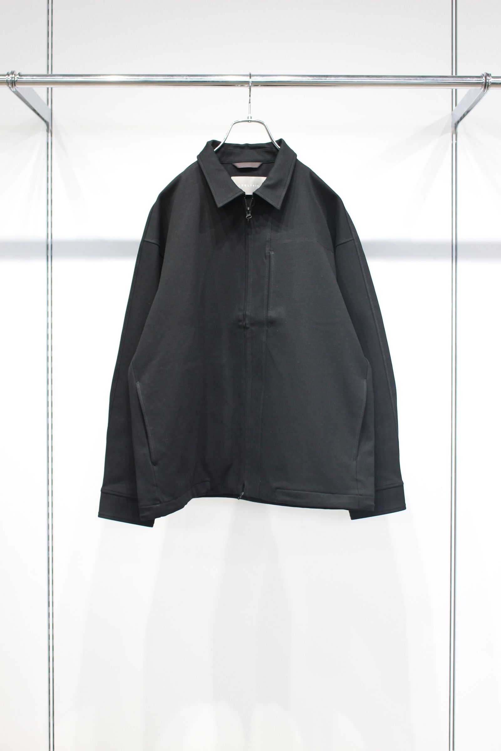 KNIT CHINO-CLOTH ZIP-UP BLOUSON | BLACK | ジップアップブルゾン