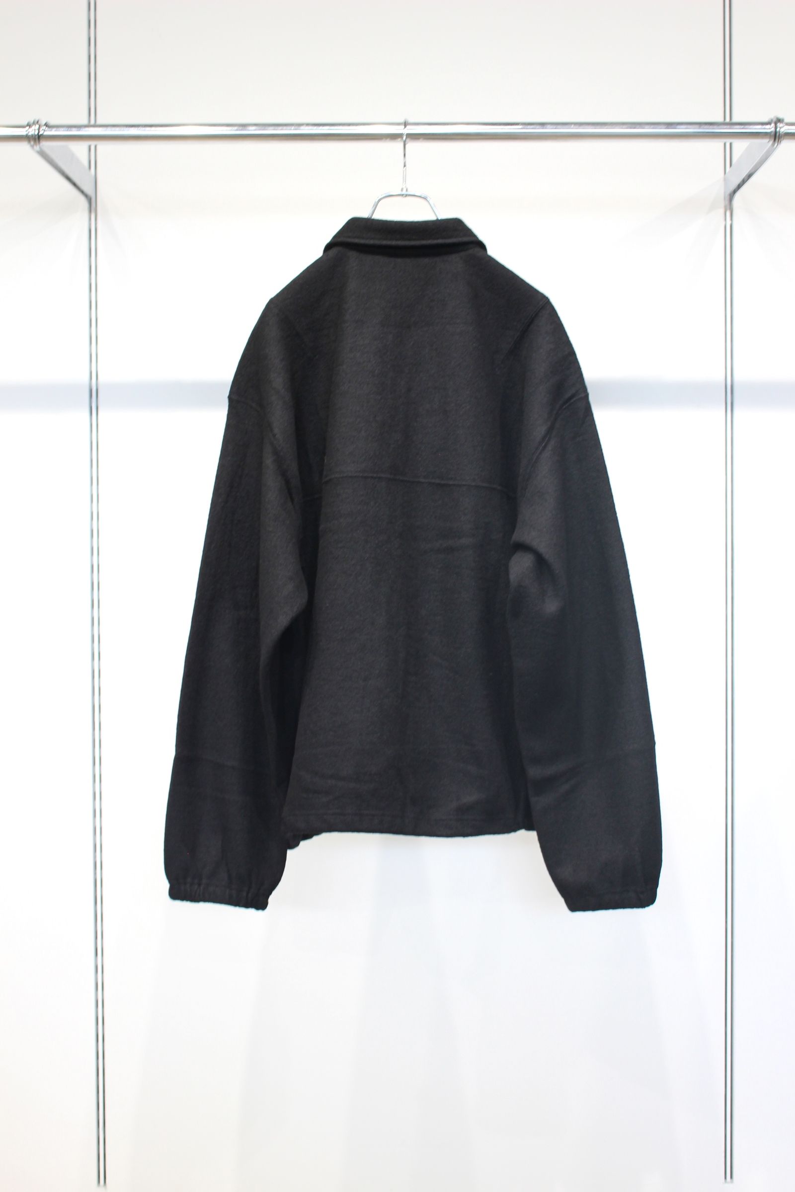 WOOL PULL OVER SHIRT | BLACK | プルオーバー