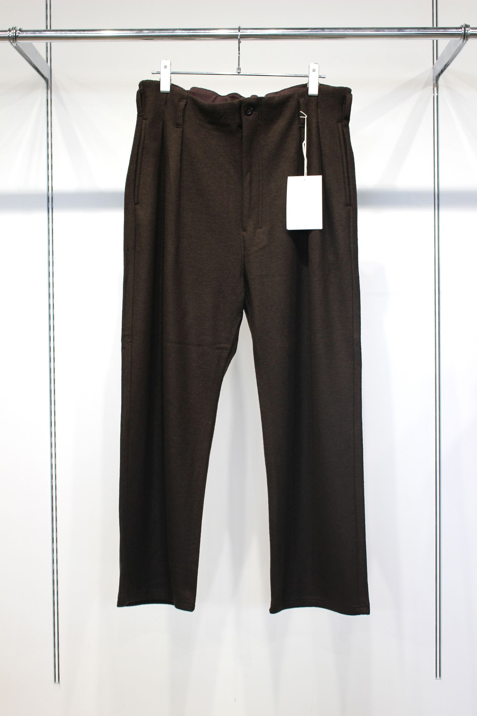 [ラスト1点] WOOL CUT SLACKS | D.BROWN | スラックス
