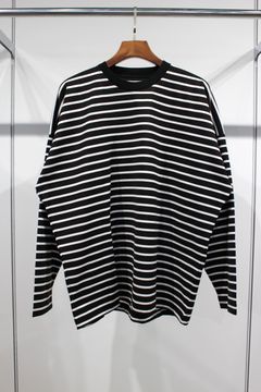 CREW NECK BORDER FOOTBALL CUTSAW/カットソー