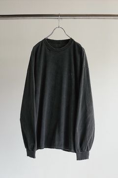 EMBROIDERY DYED LS T-SHIRT/F.BLACK (刺繍)