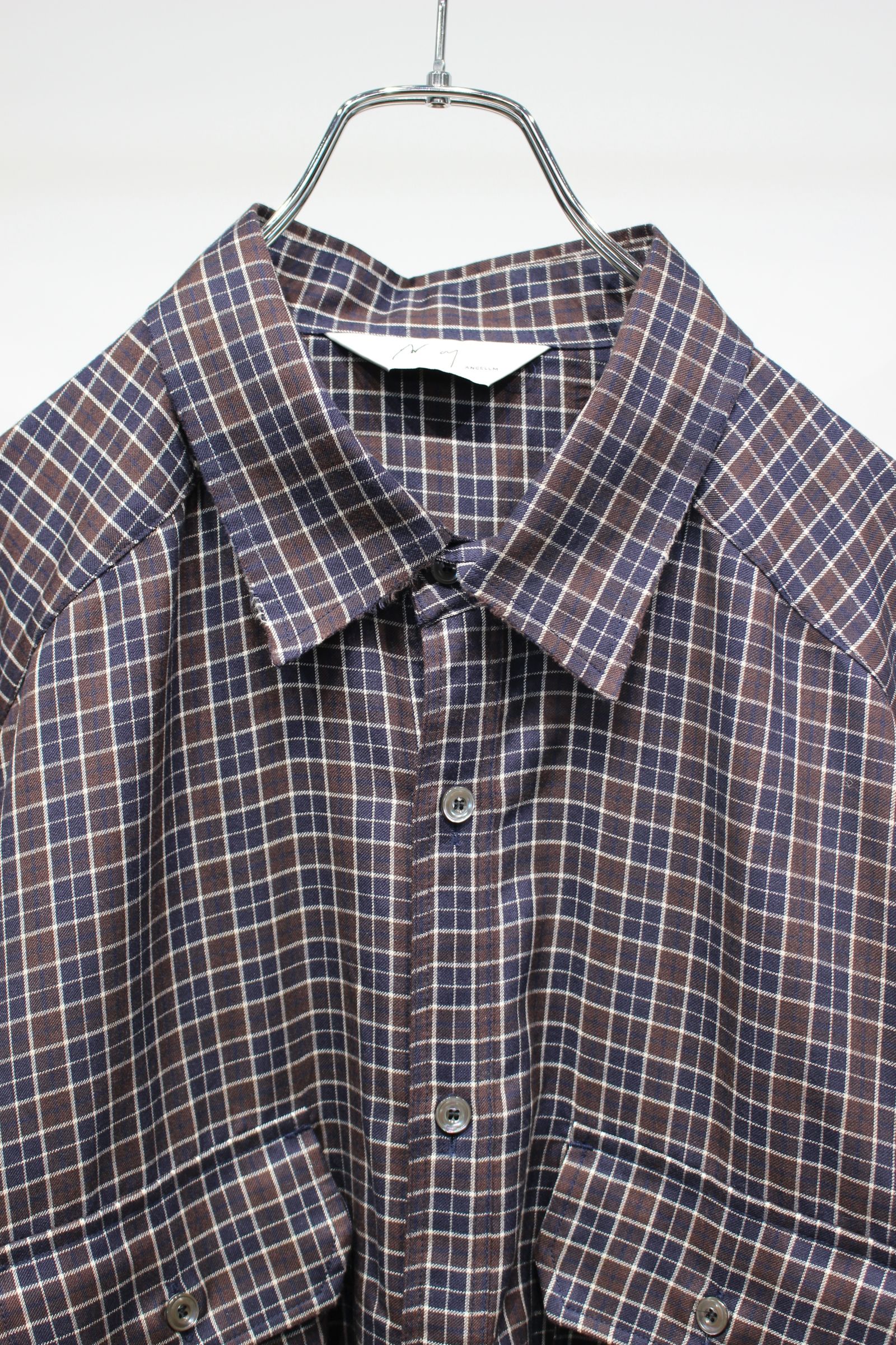 NEL CHECK OVER WORK SHIRT | NAVY | ネルシャツ