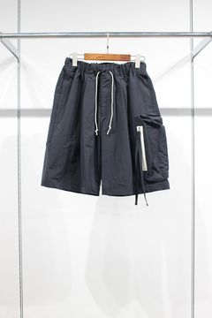 NYLON TAFFETA WIDE SHORT PANTS | BLACK | ショーツ