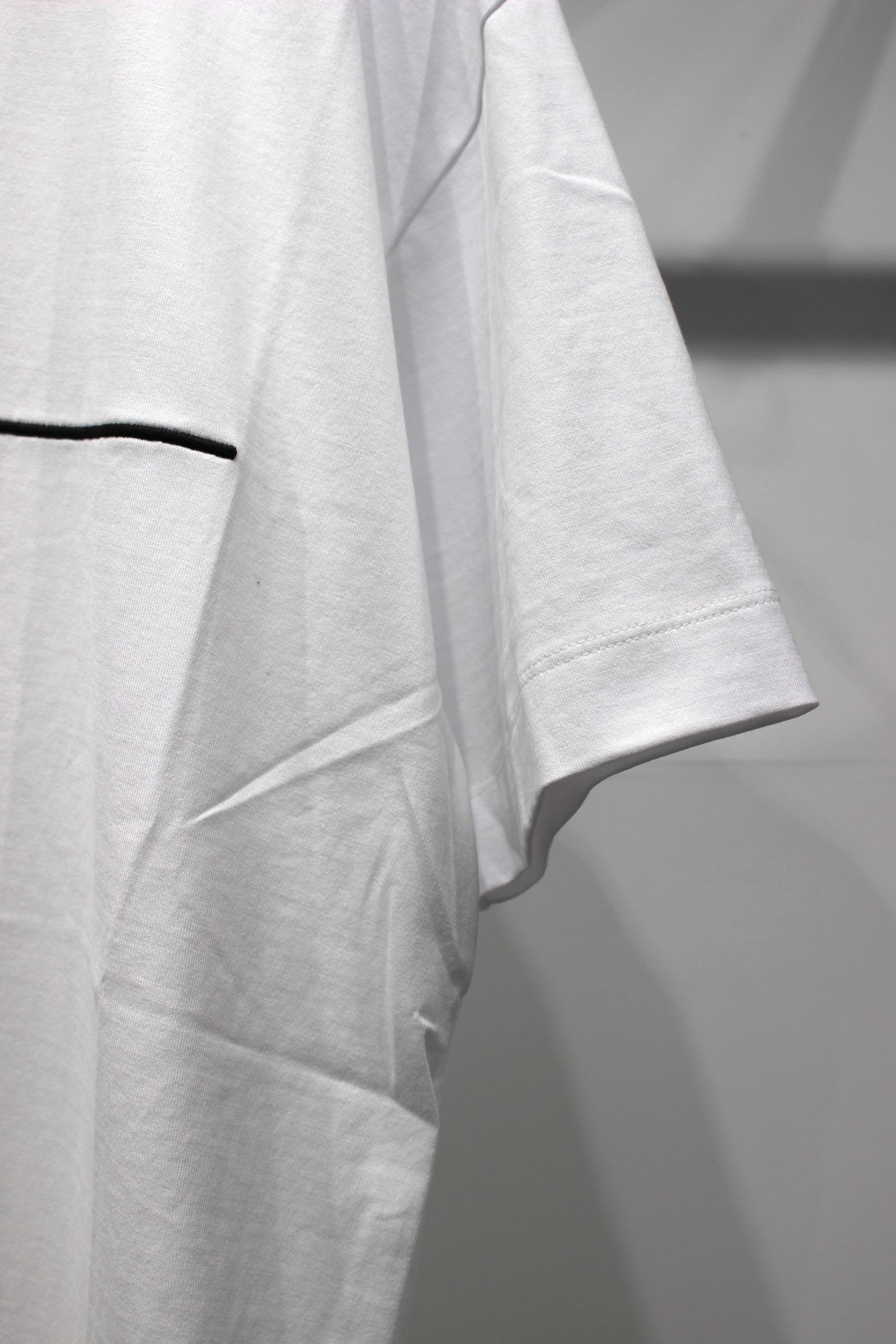 MERCERIZATION JERSEY EMBROIDERY T-SHIRT | WHITE | Line | カットソー