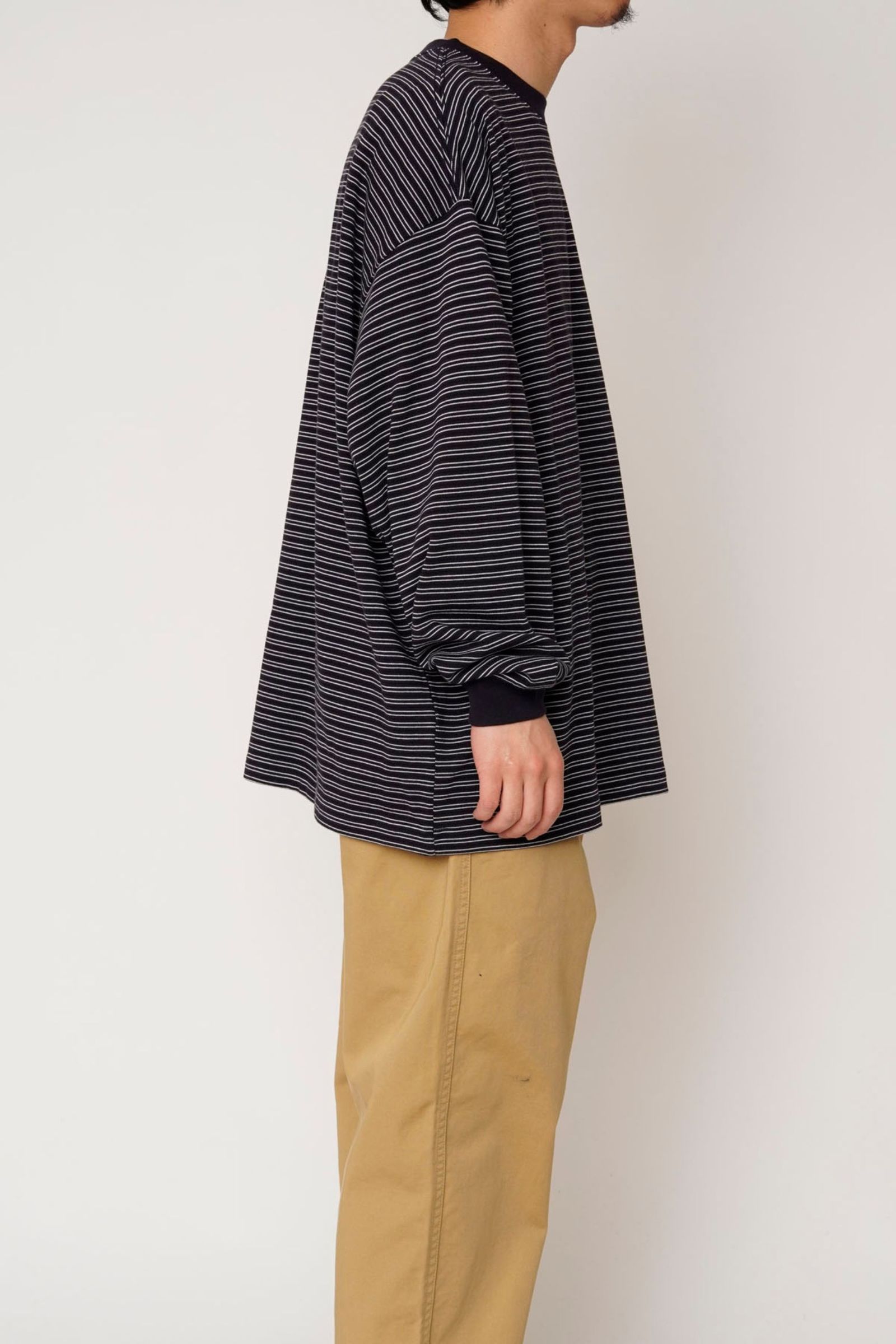 BORDER WIDE L/S T-SHIRT | D.NAVY | カットソー