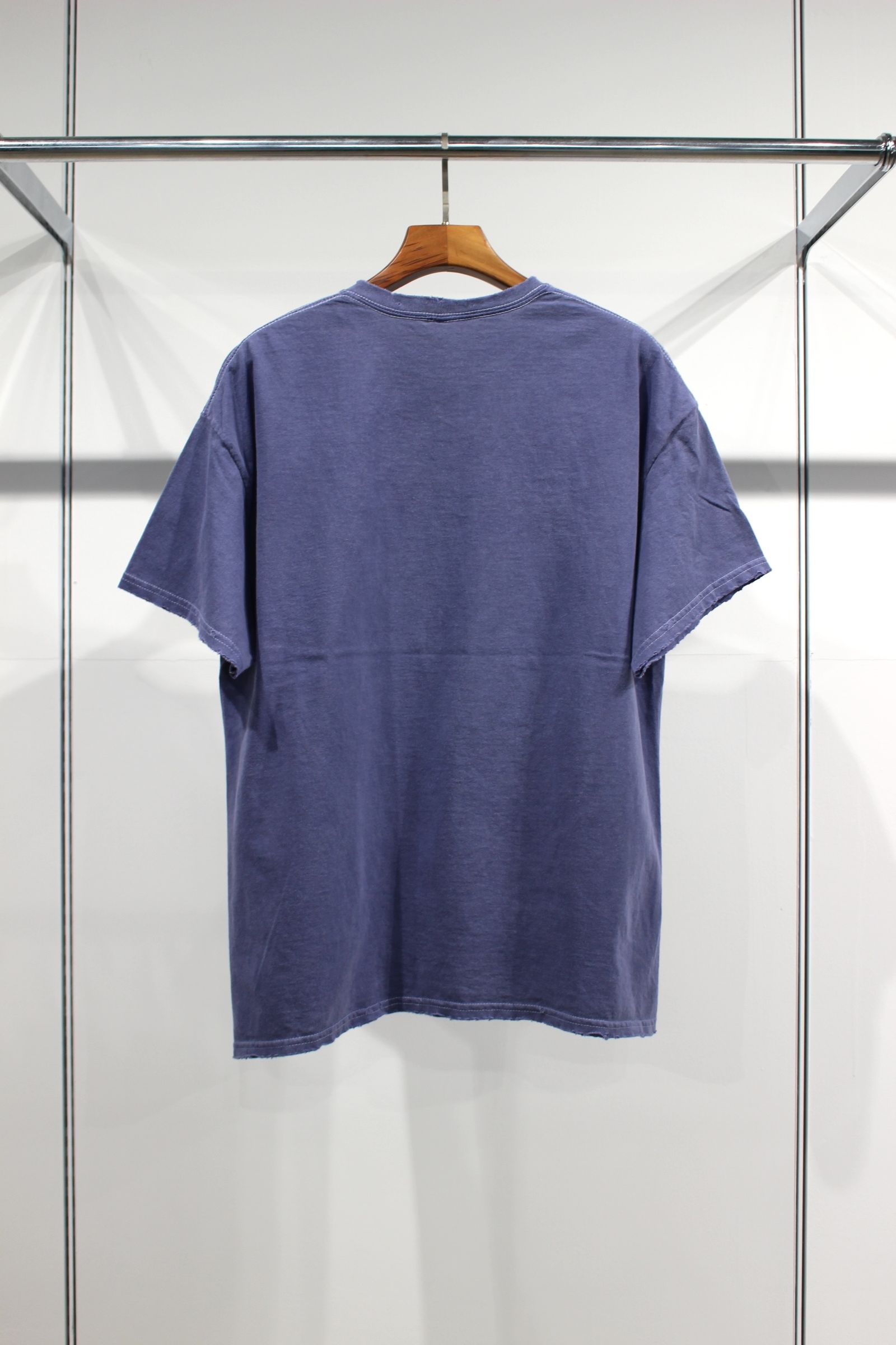 EMBROIDERY DYED T-SHIRT/NAVY