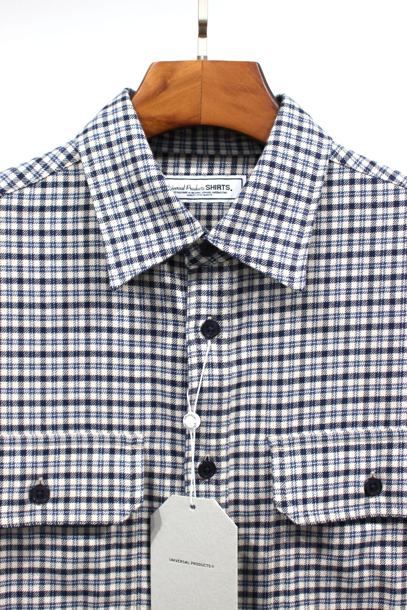 ORIGINAL CHECK L/S WORK SHHIRS | NAVY | チェックシャツ