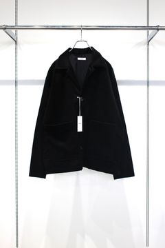 DEADSTOCK WIDE CORDUROY OPEN COLLAR OVER SHIRT JACKET | BLACK | コーデュロイジャケット