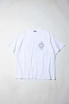 PRINTED CROSS NECK T-SHIRT SS -EFFECT-/プリントカットソー