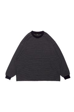 BORDER WIDE L/S T-SHIRT | NAVY | カットソー