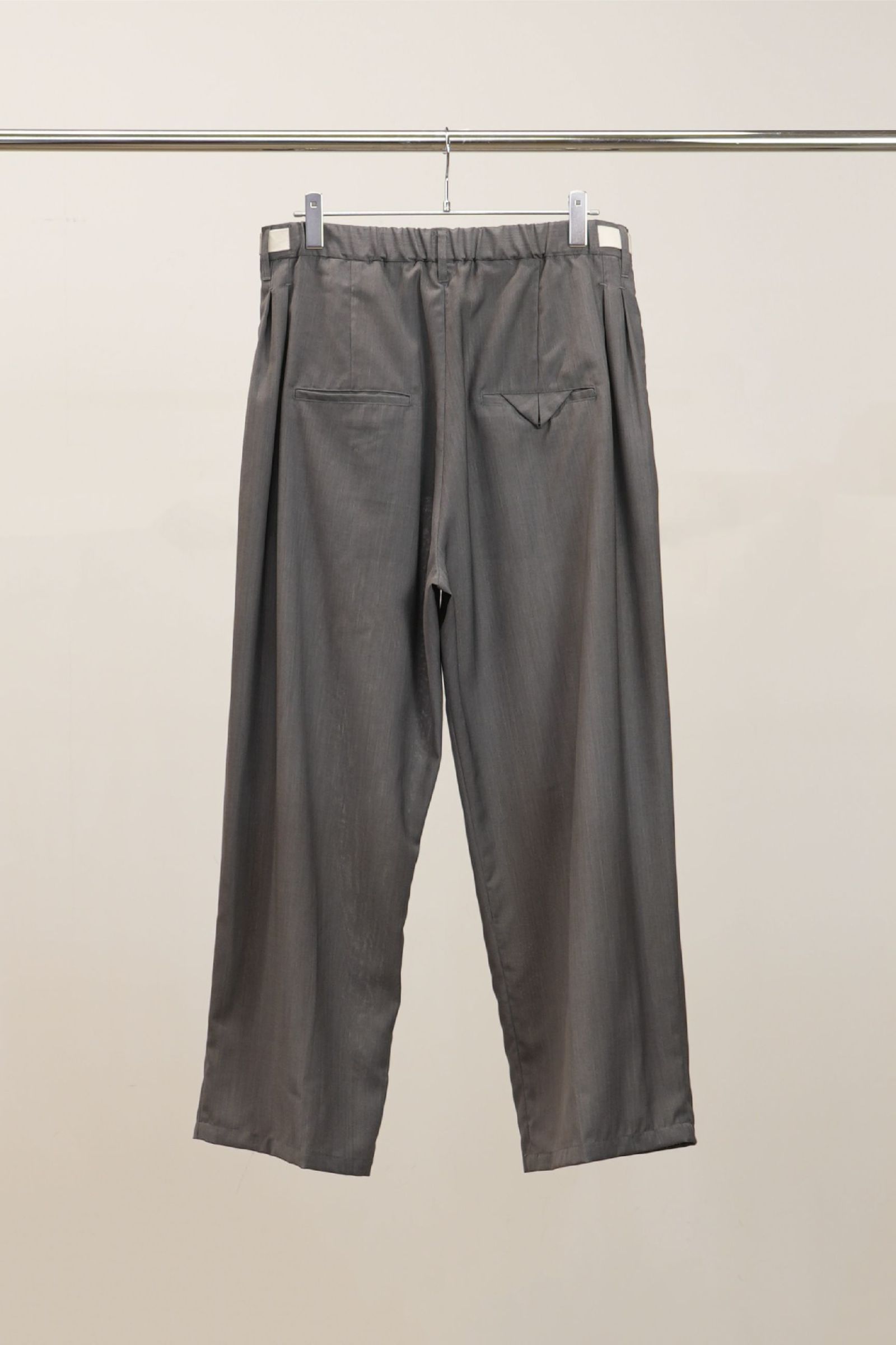 [ラスト1点] BELTED WOOL SLACKS | GRAY | スラックス