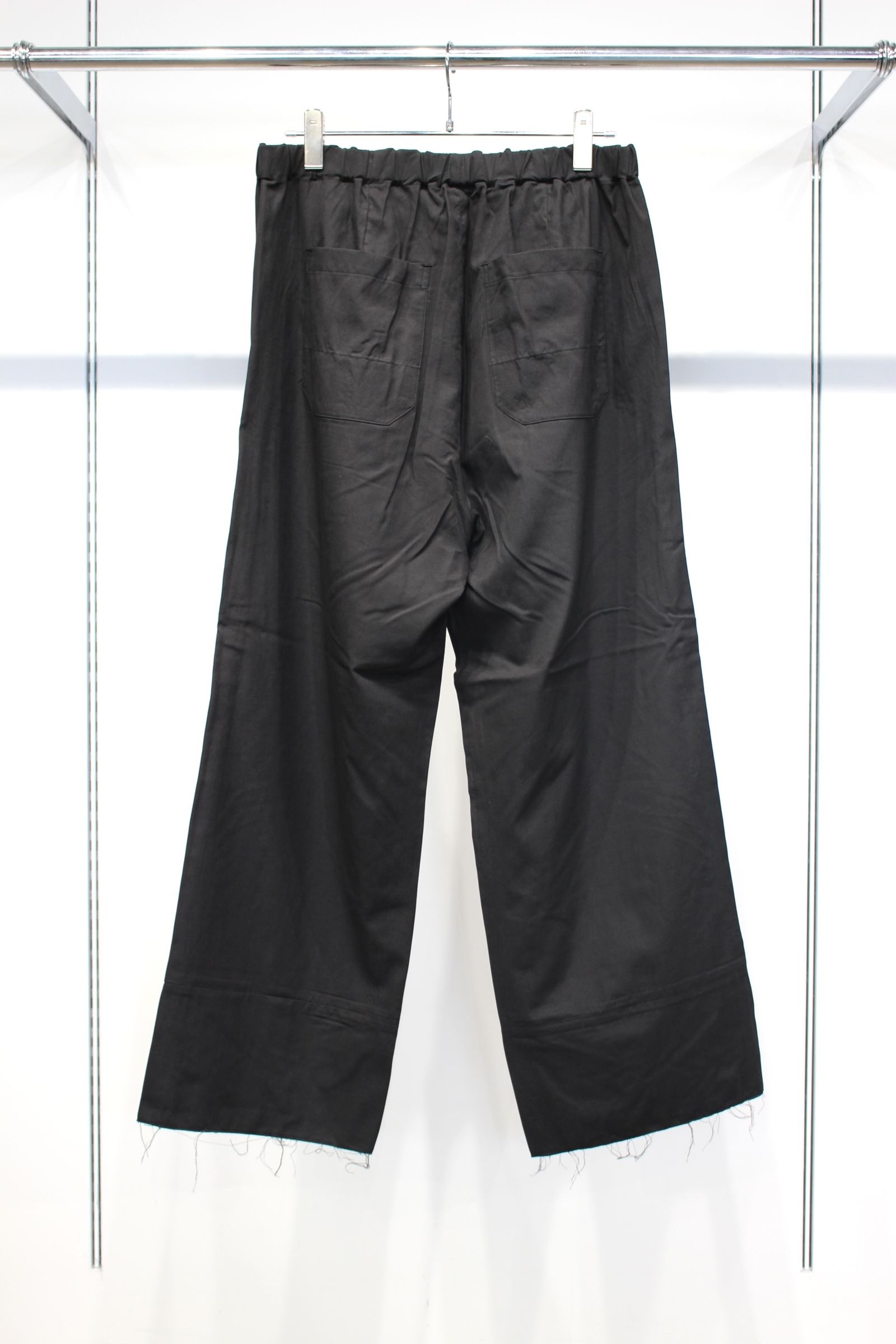 L/C TUCK EASY PANTS | BLACK | イージーパンツ