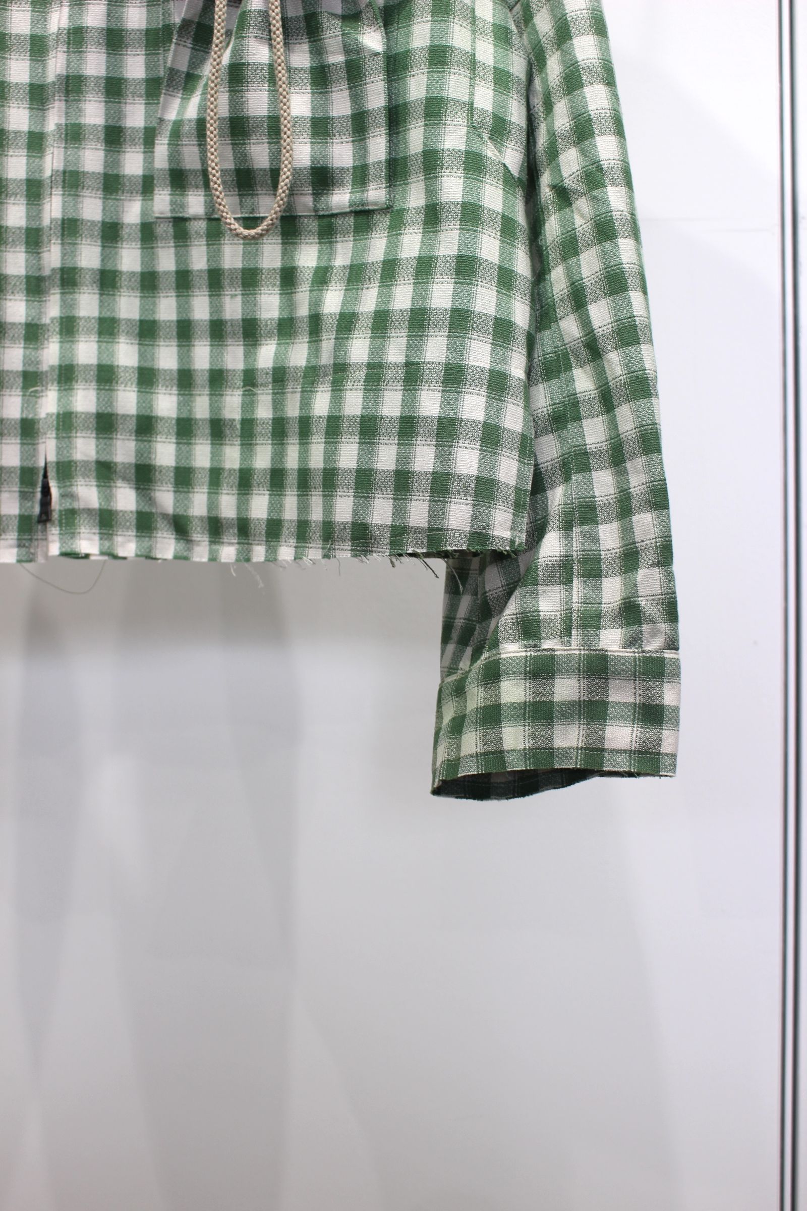 C/R CHECK SHORT ZIPUP SHIRT | GREEN | ジップアップシャツ