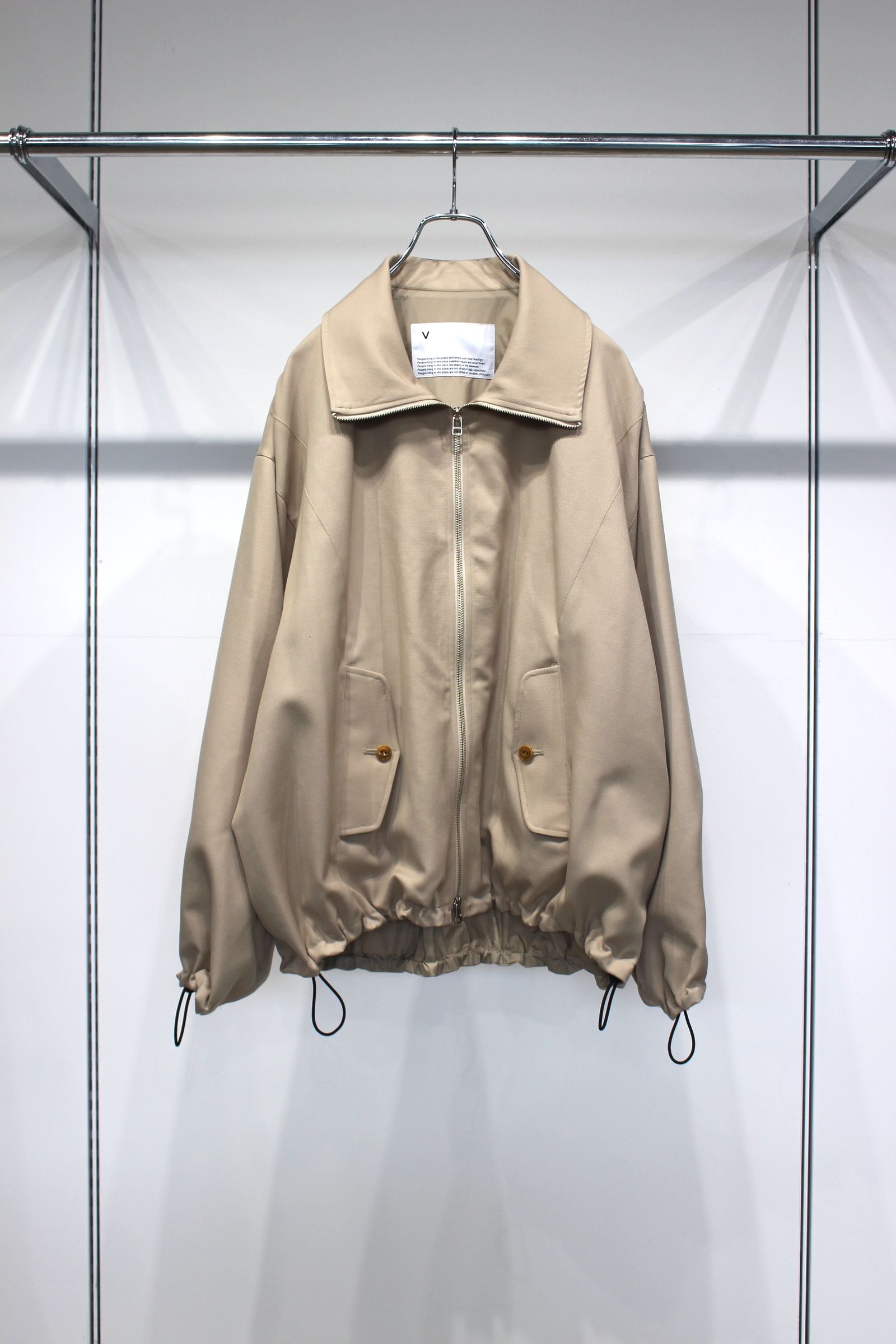 BISHU OLD WOOL GABARDINE Zip Blouson | BEIGE | アウター