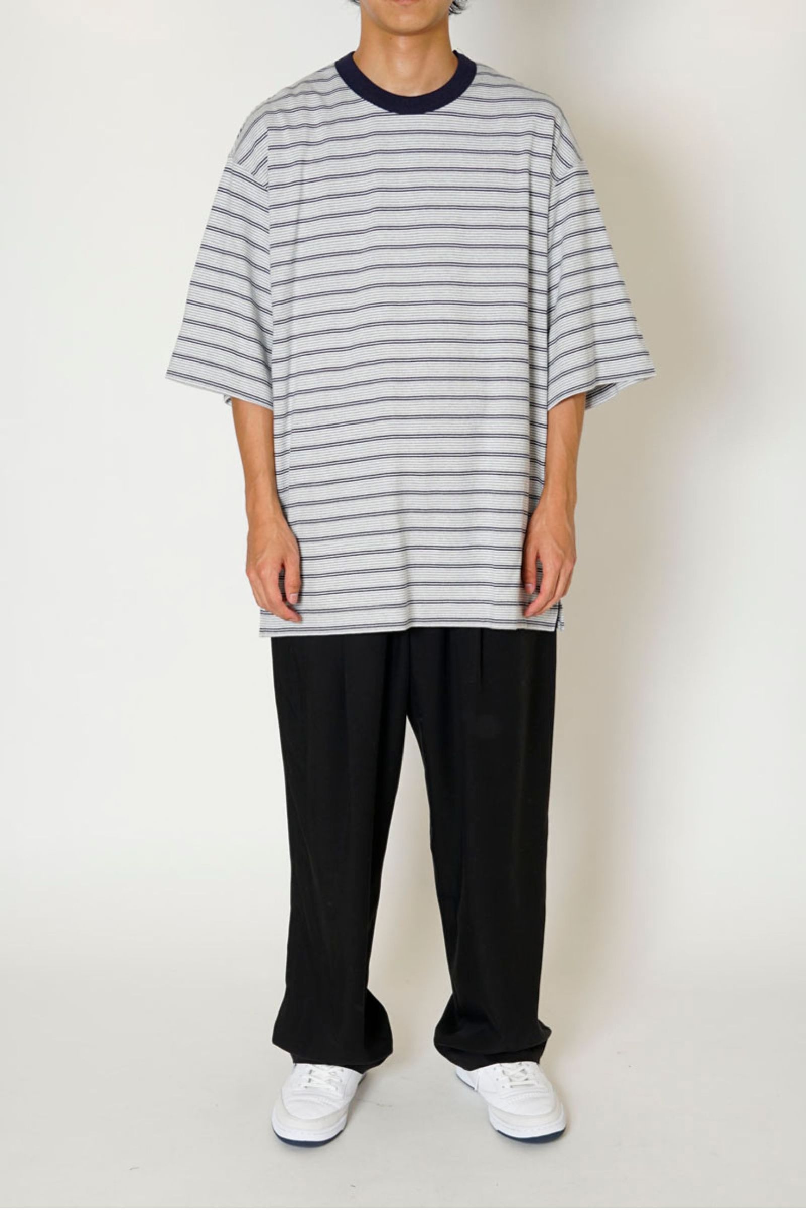 PMULTI BORDER S/S T-SHIRT/NAVY