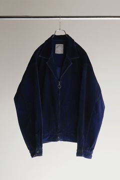 C/VELVET ZIPUP JACKET/NAVY