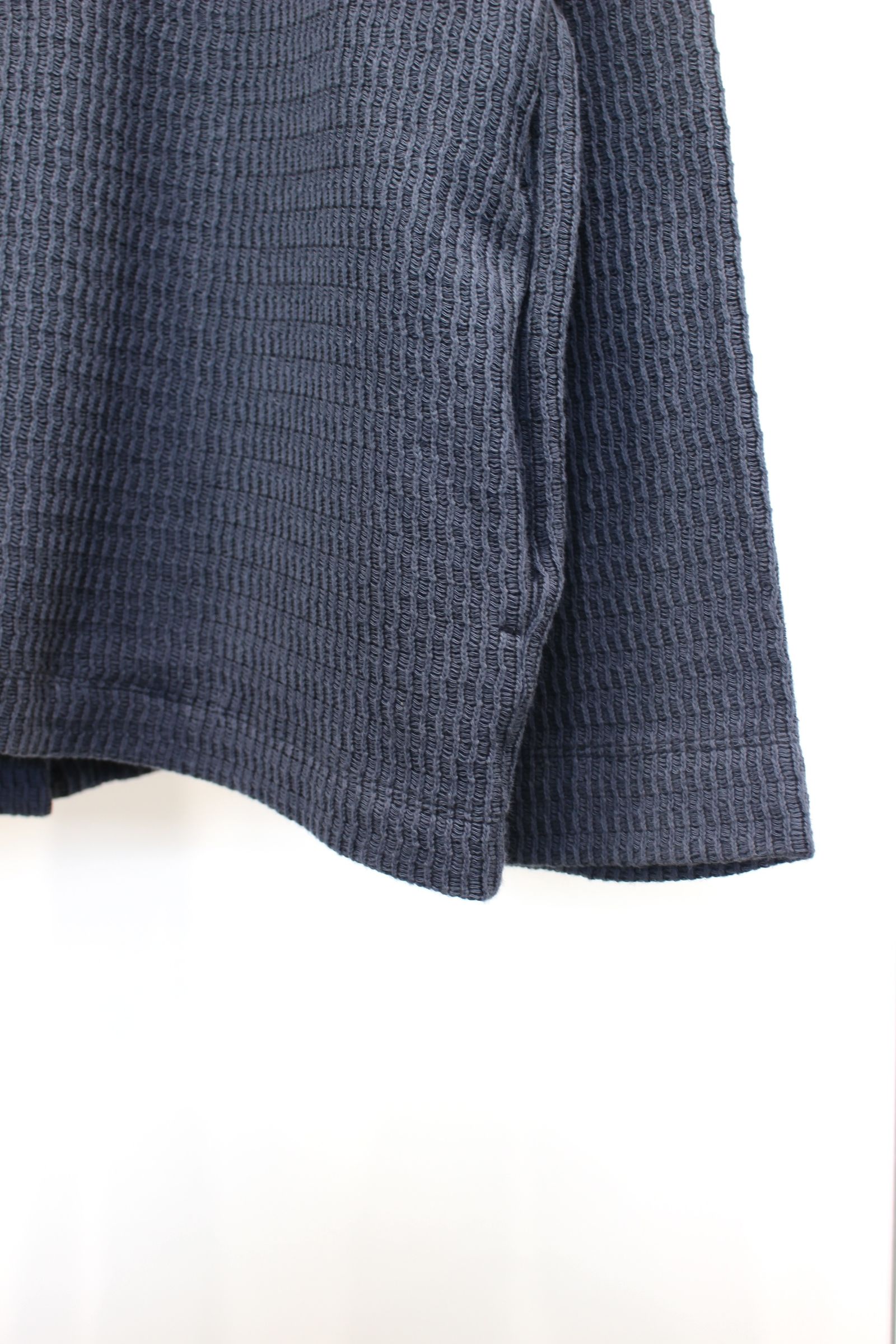 3D WAFFLE CARDIGAN | STEEL GRAY | カットソー