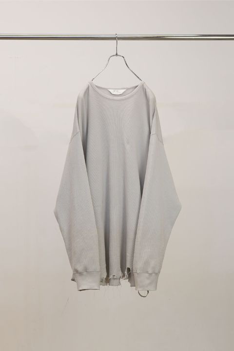 DAMAGE WAFFLE CREW LS | GREIGE | カットソー