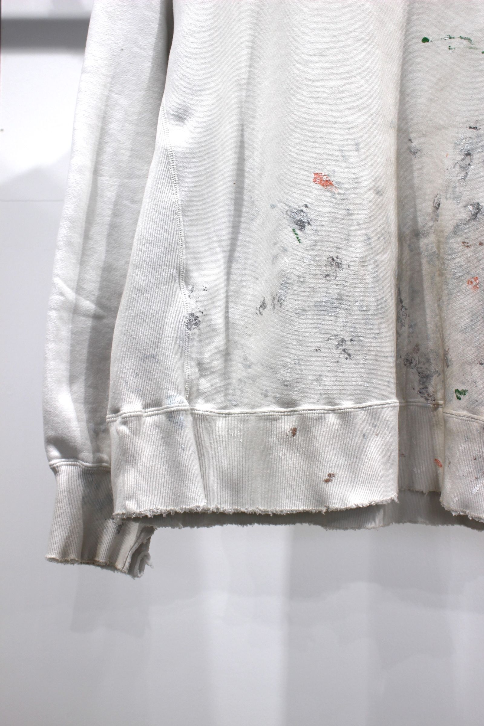 ANCELLM - HAND PAINTING SWEAT SHIRT/WHITE | NapsNote